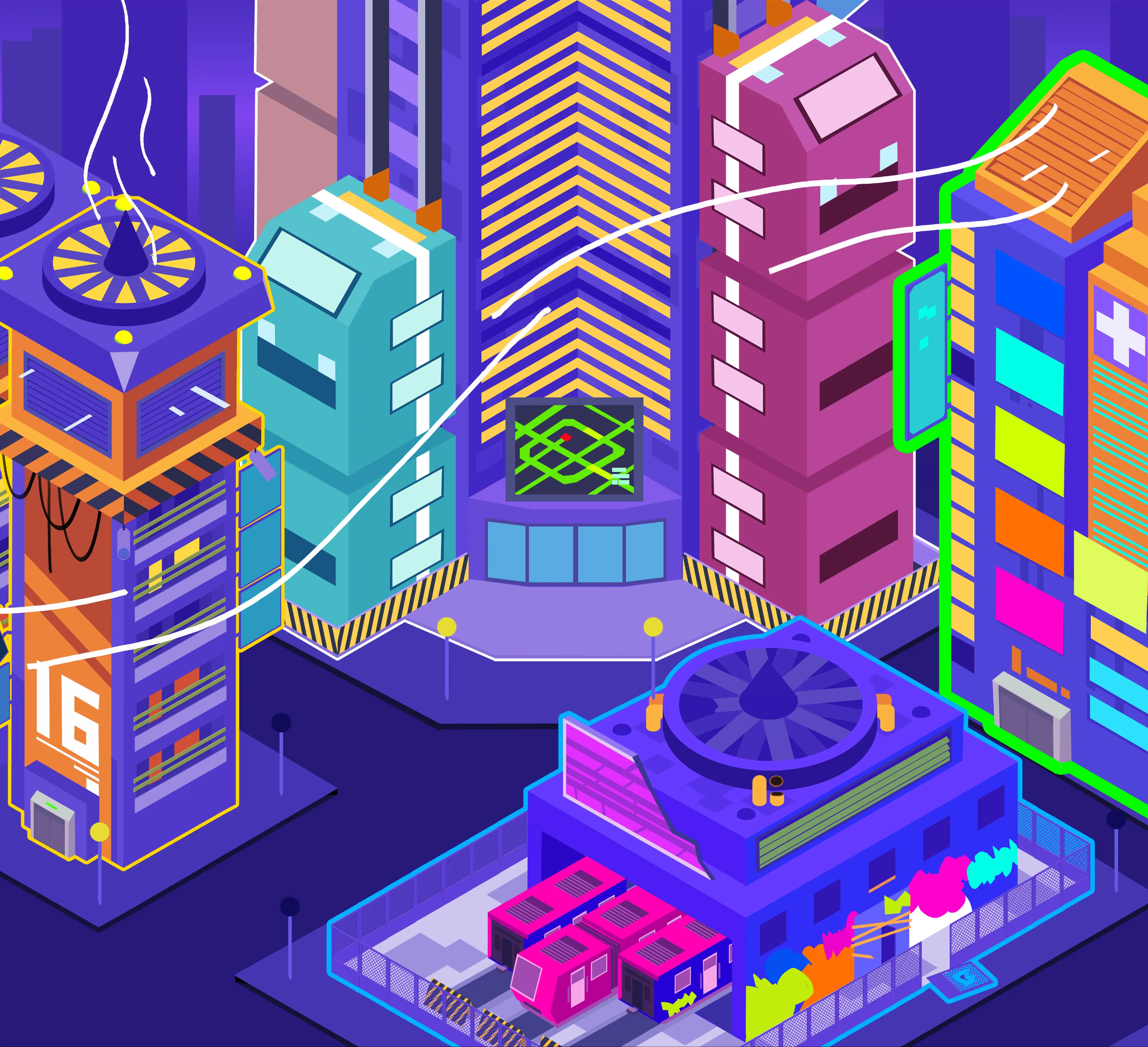 The post-apocalyptic science-fiction city in Engram
